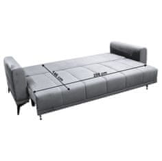 KONDELA Rozkládací pohovka s úložným prostorem Grace Big Sofa - světle šedá/šedá