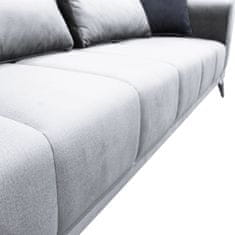 KONDELA Rozkládací pohovka s úložným prostorem Grace Big Sofa - světle šedá/šedá