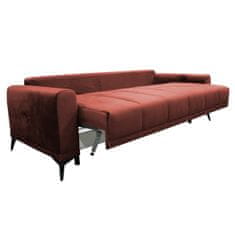 KONDELA Rozkládací pohovka s úložným prostorem Grace Big Sofa - terakota