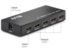 Club 3D Video splitter 1:4 HDMI 2.0 4K120Hz, 4 porty, černá (CSV-1385)