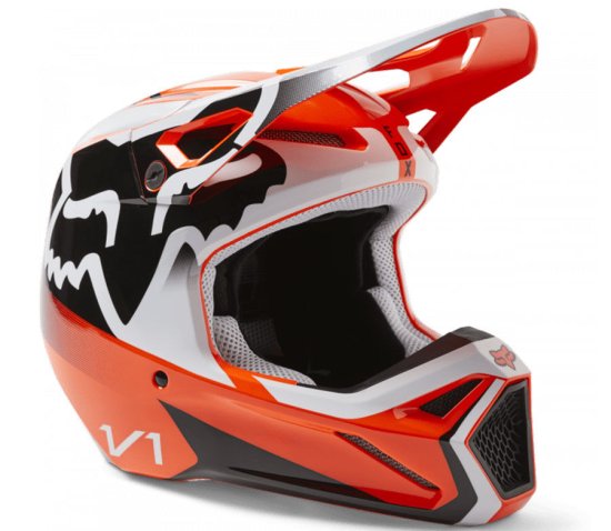 Fox Dětská motokrosová helma Yth V1 Leed Helmet Dot/Ece Fluo Orange