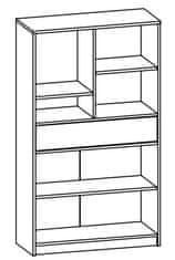 CASARREDO Vysoká komoda CHACALTAYA, dub sonoma/bílý mat