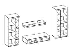Nejlevnější nábytek Obývací stěna KADEN XL, dub sonoma