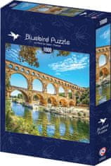 Blue Bird Čtvercové puzzle Pont du Gard, Francie 1000 dílků