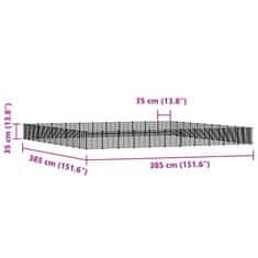Vidaxl 44panelová ohrádka pro zvířata s dvířky černá 35 x 35 cm ocel