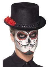 Smiffys Klobouk Day of the Dead s růžemi unisex