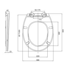 Mereo WC sedátko Slim duroplast, Soft - Close, celonerez. panty - Easy Lock, bílé CSS114S - Mereo