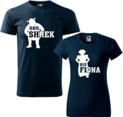 Hobbytriko Trička pro páry - Shrek a Fiona Barva: Černá (01), Velikost pánské tričko: S, Velikost dámské tričko: 3XL