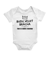 Hobbytriko Dětské body - Budu velký brácha, tak si dávej bacha Barva: Mátová, Velikost: 6-12 m, Délka rukávu: Krátký rukáv