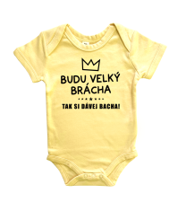 Hobbytriko Dětské body - Budu velký brácha, tak si dávej bacha Barva: Mátová, Velikost: 6-12 m, Délka rukávu: Krátký rukáv