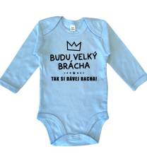 Hobbytriko Dětské body - Budu velký brácha, tak si dávej bacha Barva: Mátová, Velikost: 6-12 m, Délka rukávu: Krátký rukáv