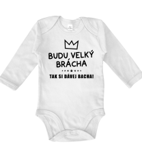 Hobbytriko Dětské body - Budu velký brácha, tak si dávej bacha Barva: Mátová, Velikost: 6-12 m, Délka rukávu: Krátký rukáv