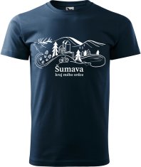 Hobbytriko Pánské tričko - Šumava Barva: Námořní modrá (02), Velikost: 4XL