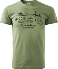 Hobbytriko Pánské tričko - Orlické hory Barva: Military (69), Velikost: 3XL