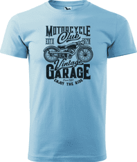 Hobbytriko Motorkářské tričko - Vintage Garage Barva: Světle šedý melír (03), Velikost: 3XL