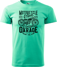 Hobbytriko Motorkářské tričko - Vintage Garage Barva: Světle šedý melír (03), Velikost: 3XL