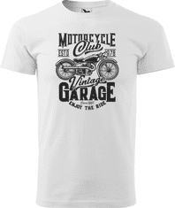 Hobbytriko Motorkářské tričko - Vintage Garage Barva: Světle šedý melír (03), Velikost: 3XL