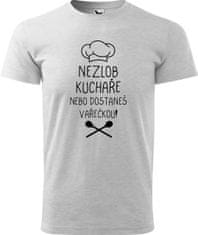 Hobbytriko Tričko pro kuchaře - Nezlob kuchaře nebo dostaneš vařečkou! Barva: Středně zelená (16), Velikost: 2XL