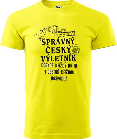 Hobbytriko Pánské cestovatelské tričko - Správný český výletník Barva: Tyrkysová (44), Velikost: S