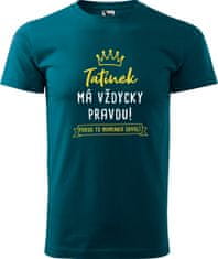 Hobbytriko Tričko pro tátu - Tatínek má vždycky pravdu - pokud to maminka dovolí Barva: Lahvově zelená (06), Velikost: XL