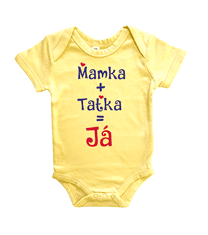 Hobbytriko Vtipné body pro miminko - Mamka + Taťka = Já Barva: Bledě modrá, Velikost: 12-18 m, Délka rukávu: Dlouhý rukáv