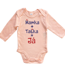 Hobbytriko Vtipné body pro miminko - Mamka + Taťka = Já Barva: Bledě modrá, Velikost: 12-18 m, Délka rukávu: Dlouhý rukáv