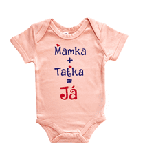 Hobbytriko Vtipné body pro miminko - Mamka + Taťka = Já Barva: Bledě modrá, Velikost: 12-18 m, Délka rukávu: Dlouhý rukáv