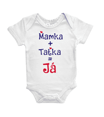 Hobbytriko Vtipné body pro miminko - Mamka + Taťka = Já Barva: Bledě modrá, Velikost: 12-18 m, Délka rukávu: Dlouhý rukáv