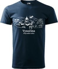 Hobbytriko Pánské tričko - Českomoravská vysočina (SLEVA) Barva: Námořní modrá (02), Velikost: 2XL