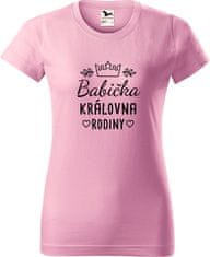 Hobbytriko Tričko pro babičku - Babička - královna rodiny Barva: Béžová (51), Velikost: 2XL