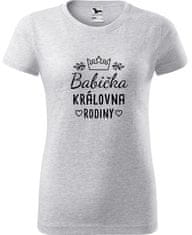 Hobbytriko Tričko pro babičku - Babička - královna rodiny Barva: Béžová (51), Velikost: 2XL