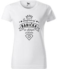 Hobbytriko Tričko pro babičku - Suprová babička se zlatým srdcem Barva: Petrolejová (93), Velikost: 2XL