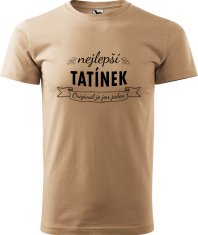 Hobbytriko Tričko pro tátu - Nejlepší tatínek - originál je jen jeden Barva: Béžová (51), Velikost: 4XL