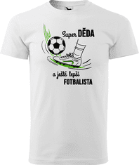 Hobbytriko Tričko pro fotbalistu - Super děda a ještě lepší fotbalista Barva: Námořní modrá (02), Velikost: 2XL