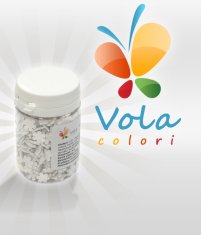 Vola colori Cukrové vločky, bílé 9mm 40g -