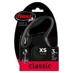 Flexi Vodítko Classic New lanko XS černé 3m