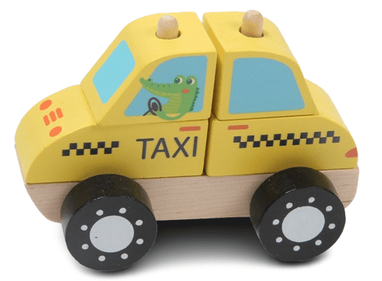 Hape Toys HOPE TOYS Dřevěné autíčko taxi.