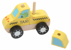 Hape Toys HOPE TOYS Dřevěné autíčko taxi.