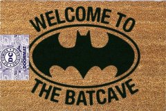 CurePink Rohožka DC Comics|Batman: Welcome to the Batcave (60 x 40 cm) hnědá