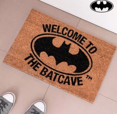 CurePink Rohožka DC Comics|Batman: Welcome to the Batcave (60 x 40 cm) hnědá