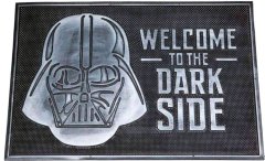 CurePink Gumová rohožka Star Wars|Hvězdné války: Welcome To The Dark Side (60 x 40 cm) šedá