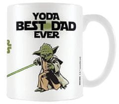 CurePink Keramický hrnek Star Wars|Hvězdné války: Yoda Best Dad Ever (objem 315 ml)