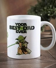 CurePink Keramický hrnek Star Wars|Hvězdné války: Yoda Best Dad Ever (objem 315 ml)