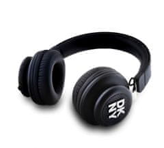 DKNY Sluchátka PU Leather Stack Logo Bluetooth Stereo Headphone Black