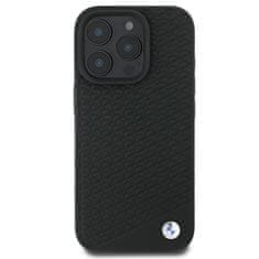 Bmw Originální zadní kryt Sign Leather Diamond Metal Logo Magsafe BMHMP16X23RDDK pro iPhone 16 Pro Max Black