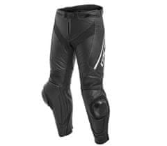 Dainese kalhoty DELTA 3 LEATHER PANTS BLACK/BLACK/WHITE - vel. 50