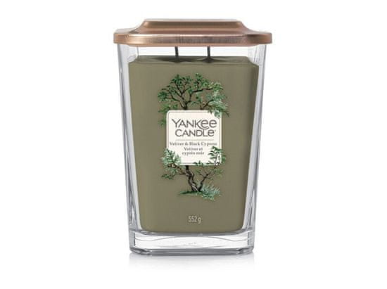 Yankee Candle Aromatická svíčka velká hranatá Vetiver & Black Cypress 552 g