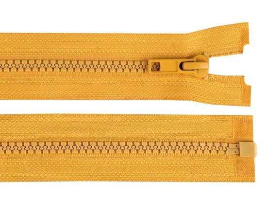 Kraftika 1ks 123 hořčicová kostěný zip šíře 5mm délka 35 cm bundový,