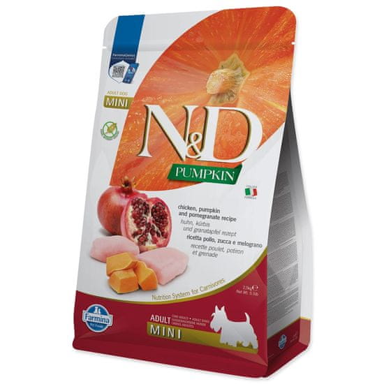 N&D Krmivo Dog Adult mini Grain Free Pumpkin Chicken & Pomegranate 2,5kg