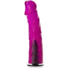 XSARA Strap-on gelový plný elastický penis kožená tanga nastavitelný pás - 71787008 